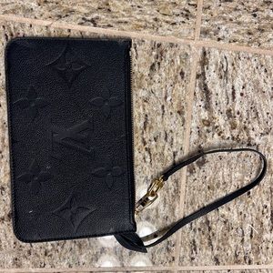Louis Vuitton neverfull pouch black louis vuitton monogram empreinte leather